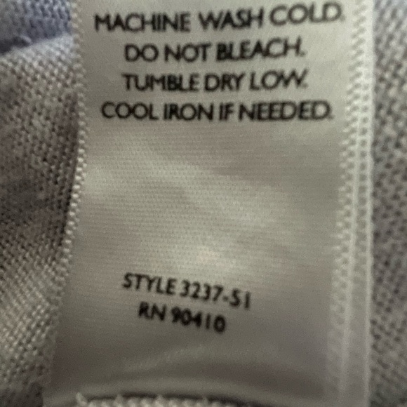 Laura Ashley Vintage Striped XL Women’s Nightgown Gray/White embroidered LOVE - Picture 7 of 7